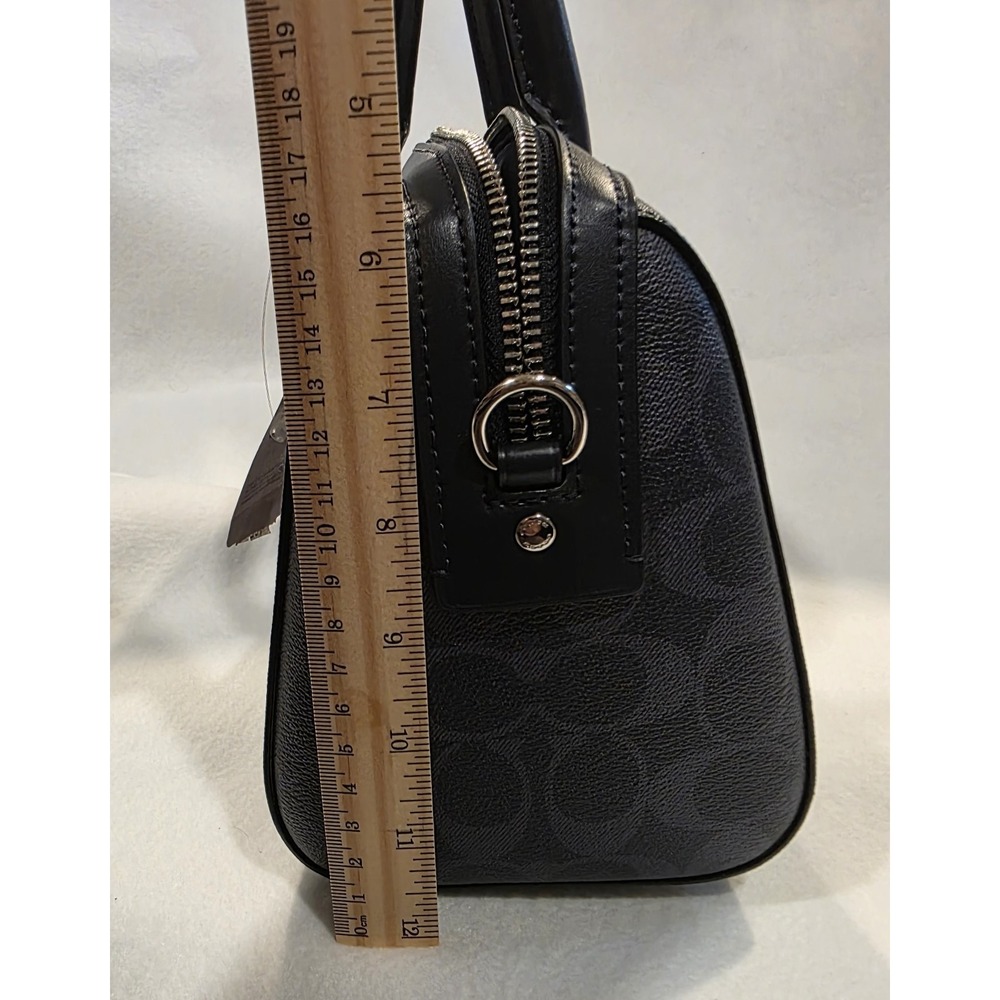 Coach Logo 93987 SV Denim Midnight SVM2Q Women's 2 Handle Purse w Shoulder Strap - Picture 11 of 11